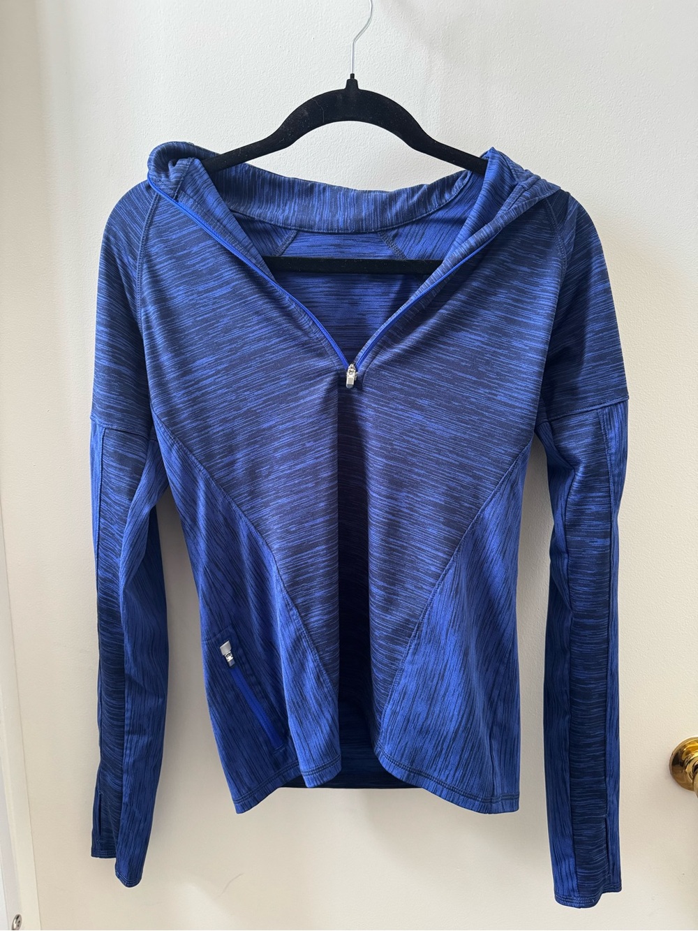Athleta Women’s Blue Active Zip-Front Top